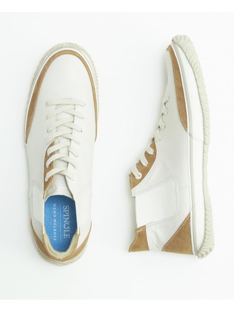 【SALE／20%OFF】MEN'S MELROSE 《別注》【SPINGLE/スピングル】MID CUT スニーカー ｜ SP-1420 メンズメルローズ シューズ・靴 スニーカー ブラック ホワイト【RBA_E】【送料無料】｜ Fashion Men