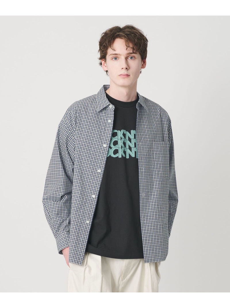 BEAUTY&YOUTH UNITED ARROWS T/WRTR チェック レギュラーシャツ FORM型 ビューティー＆ユース　ユナイテッドアローズ トップス シャツ・ブラウス ネイビー【送料無料】