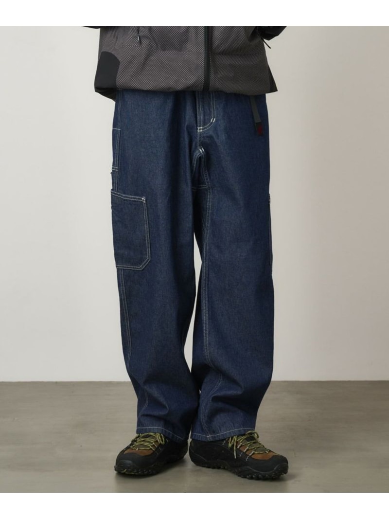 【SALE／5%OFF】GRAMICCI GRAMICCI/ROCK SLIDE DENIM PANT グラミチ ロックスライドデニムパンツ セットアップセブン パンツ ジーンズ・デニムパンツ ネイビー【RBA_E】【送料無料】