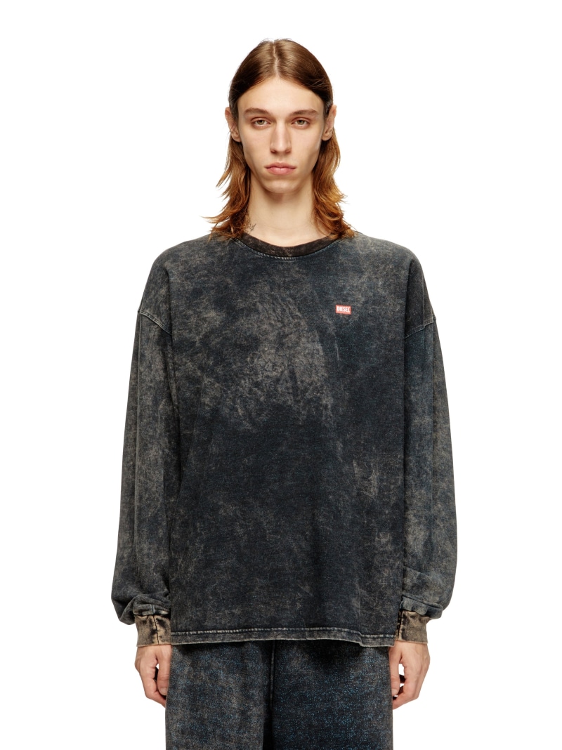 【SALE／40%OFF】DIESEL メンズ 長袖Tシャツ T-BOXT-LS-T3 ディーゼル トップス カットソー・Tシャツ ブラック ブラウン【RBA_E】【送料無料】｜ Fashion Men