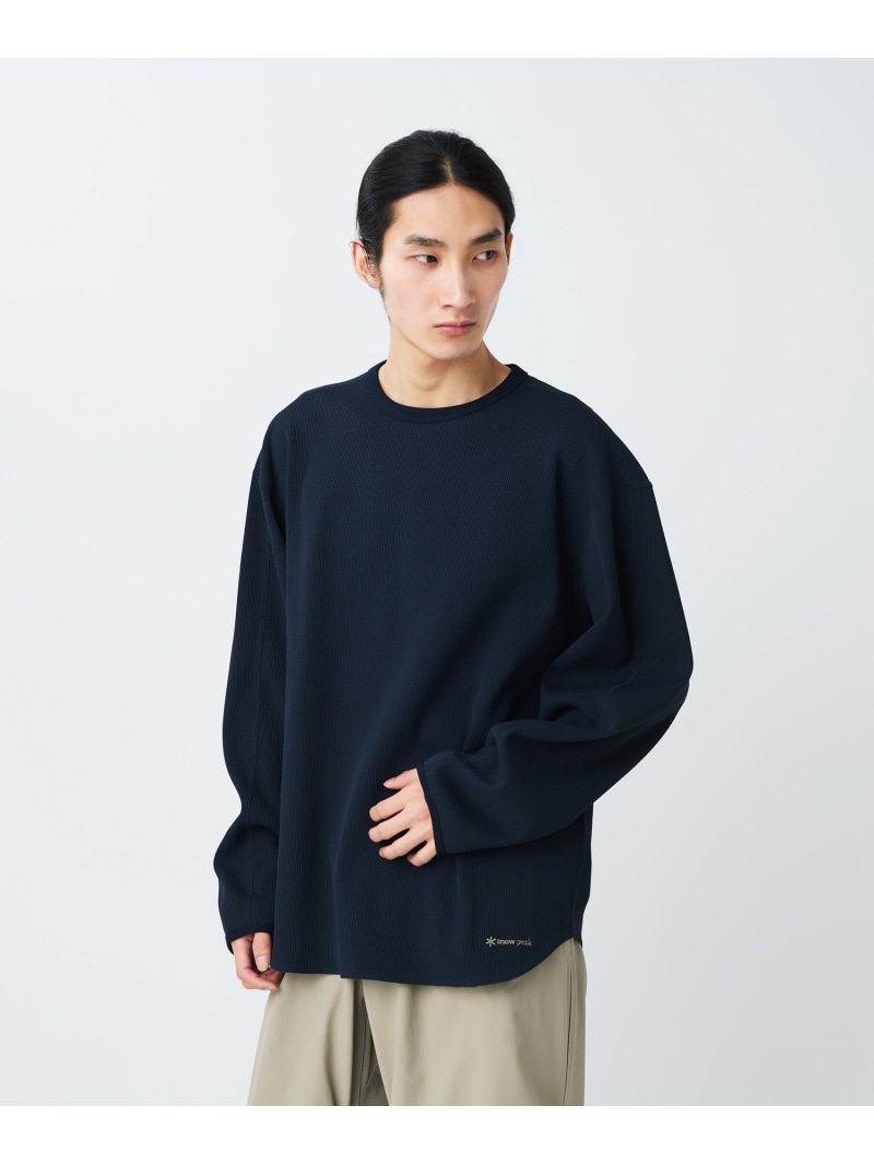 Snow Peak Dry Waffle L/S T-Shirt スノーピーク トップス カットソー・Tシャツ ホワイト ブラック【送料無料】