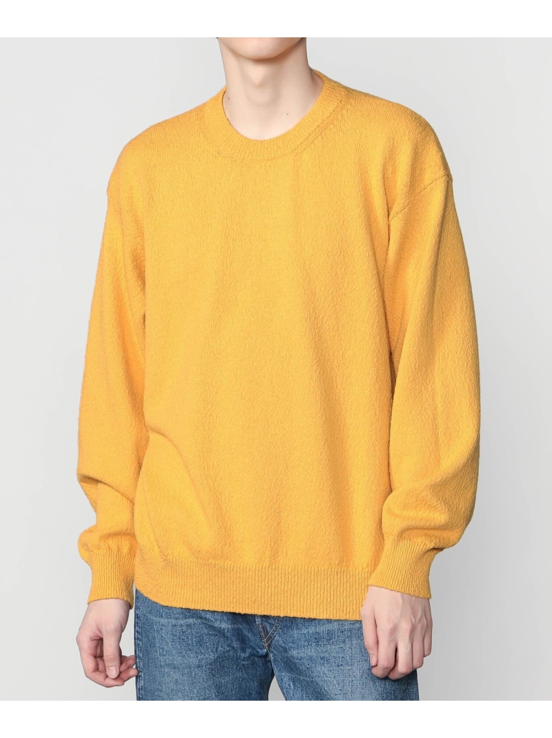 【SALE/40%OFF】Bshop roberto collina | コットン クルーネック長袖ニット MEN ビショップ トップス ニット ブラック イエロー【RBA_E】【送料無料】| Fashion Men