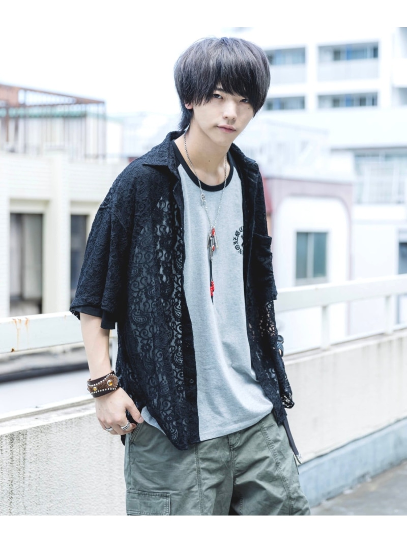 LHP CHRONOIZM/クロノイズム/LACE SHIRT エルエイチピー トップス プルオーバー・トップ 黒いこと【貨物輸送無料】