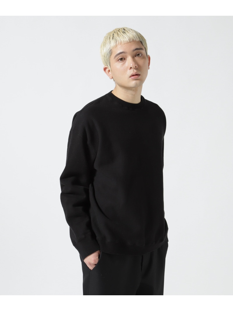 B'2nd ATON(エイトン)GARMENT DYE ｜ OVERSIZED SWEAT SHIRT ガーメントダイ オーバーサイズスウェットシャツ ビーセカンド トップス スウェット・トレーナー ブラック ホワイト【送料無料】