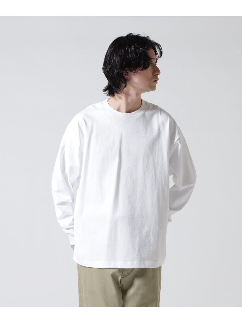 B'2nd ATON (エイトン)12/- AIR SPINNING ｜ LOOSE FIT LONG SLEEVE T-SHIRT ビーセカンド トップス カットソー・Tシャツ ブラック ホワイト【送料無料】