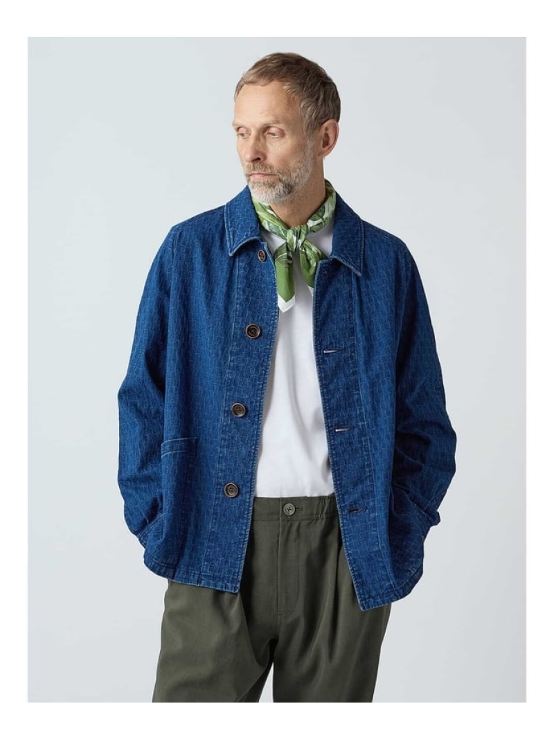 Aquascutum MEN Club Check Denim Jacquard Jacket アクアスキュータム ジャケット・アウター ブルゾン・ジャンパー ブルー【送料無料】