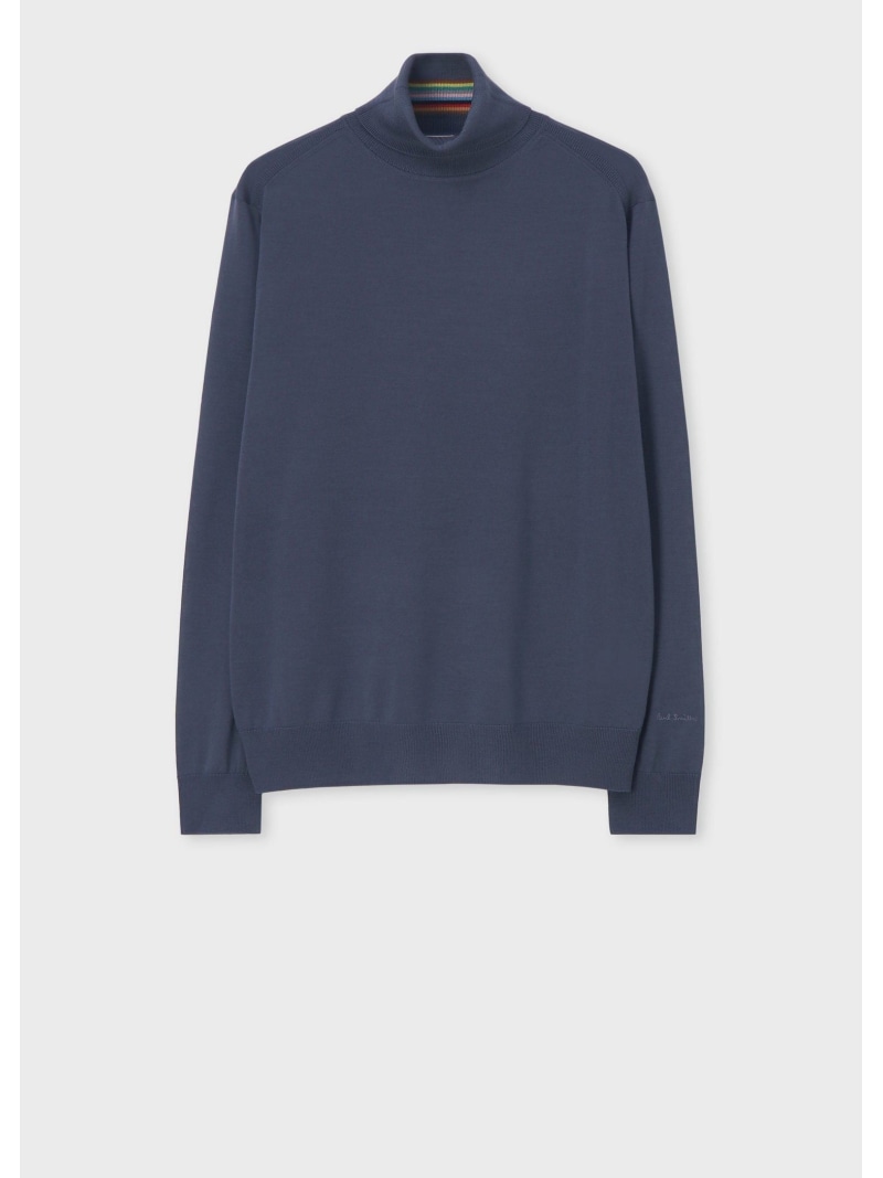 Paul Smith ハイゲージ タートルネックニット ポール・スミス トップス ニット グリーン ブルー ブラック【送料無料】