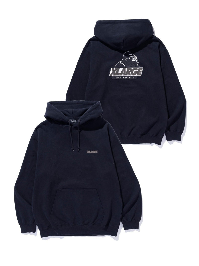 XLARGE OLD OG HOODED SWEATSHIRT エクストララージ トップス スウェット・トレーナー 赤銅色 黒いこと 米国海軍 薄墨色【貨物輸送無料】