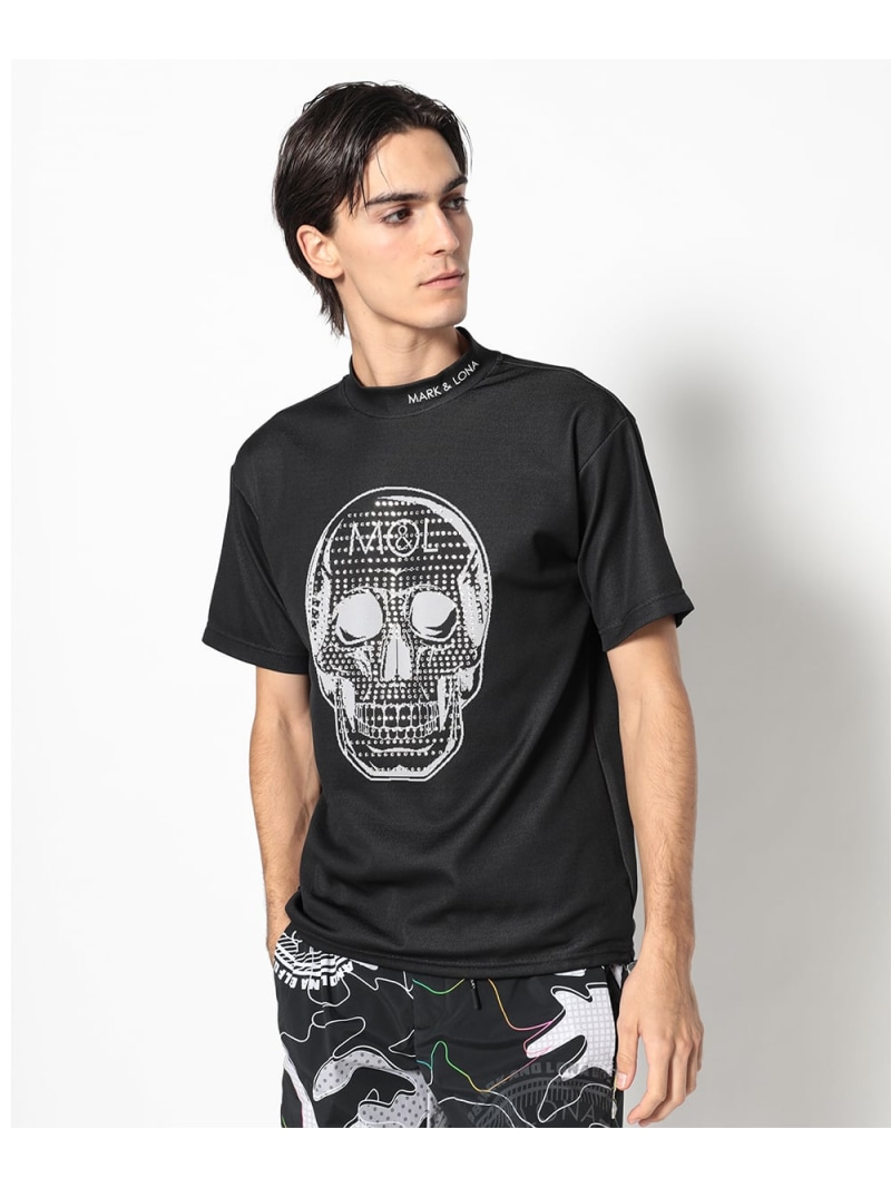 MARK & LONA Love of God Spectrum Performance Mock ｜ MEN マークアンドロナ トップス カットソー・Tシャツ ブラック レッド【送料無料】
