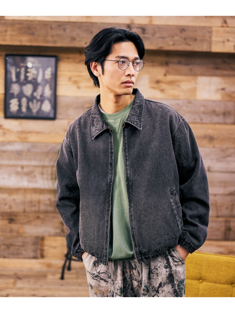 【SALE／40%OFF】BAYFLOW デニムショートブルゾン ベイフロー ジャケット・アウター デニムジャケット ブラック ブルー【RBA_E】【送料無料】
