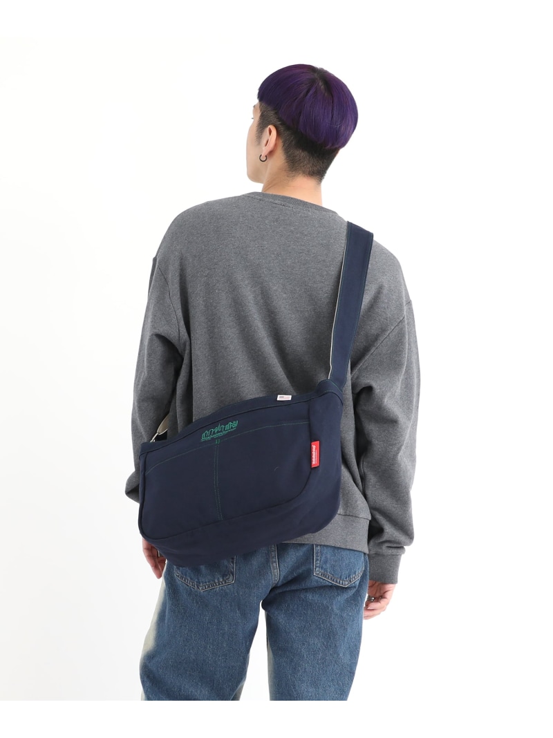Manhattan Portage Manhattan Portage/(U)Gazette Crossbody Bag CANVAS LITE 25 マンハッタンポーテージ バッグ ショルダーバッグ ネイビー ベージュ【送料無料】