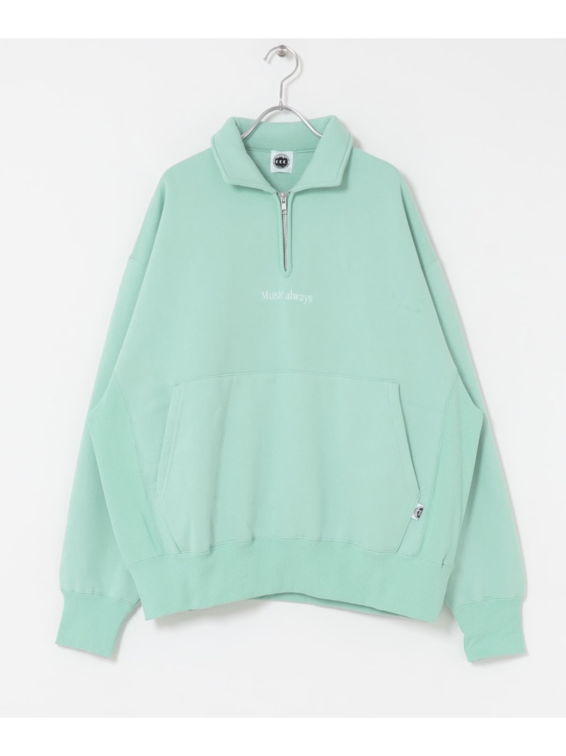 【SALE／30%OFF】URBAN RESEARCH BUYERS SELECT CITY COUNTRY CITY EMB LOGO HAFE ZIP SWEAT ユーアールビーエス トップス スウェット・トレーナー グレー ブラック ブルー【RBA_E】【送料無料】