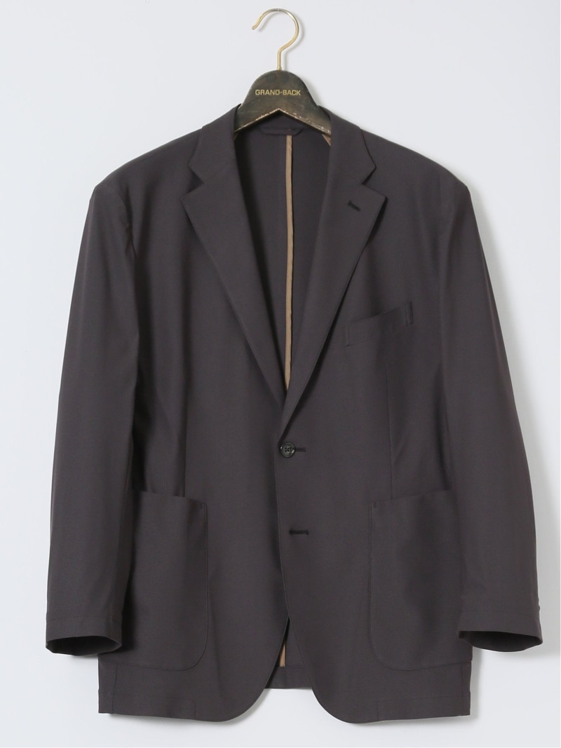 GRAND-BACK 【大きいサイズ】グランバック/GRAND-BACK ストレッチ クールマックス 2ボタンジャケット(セットアップ可能) タカキュー ジャケット・アウター その他のジャケット・アウター ブルー【送料無料】