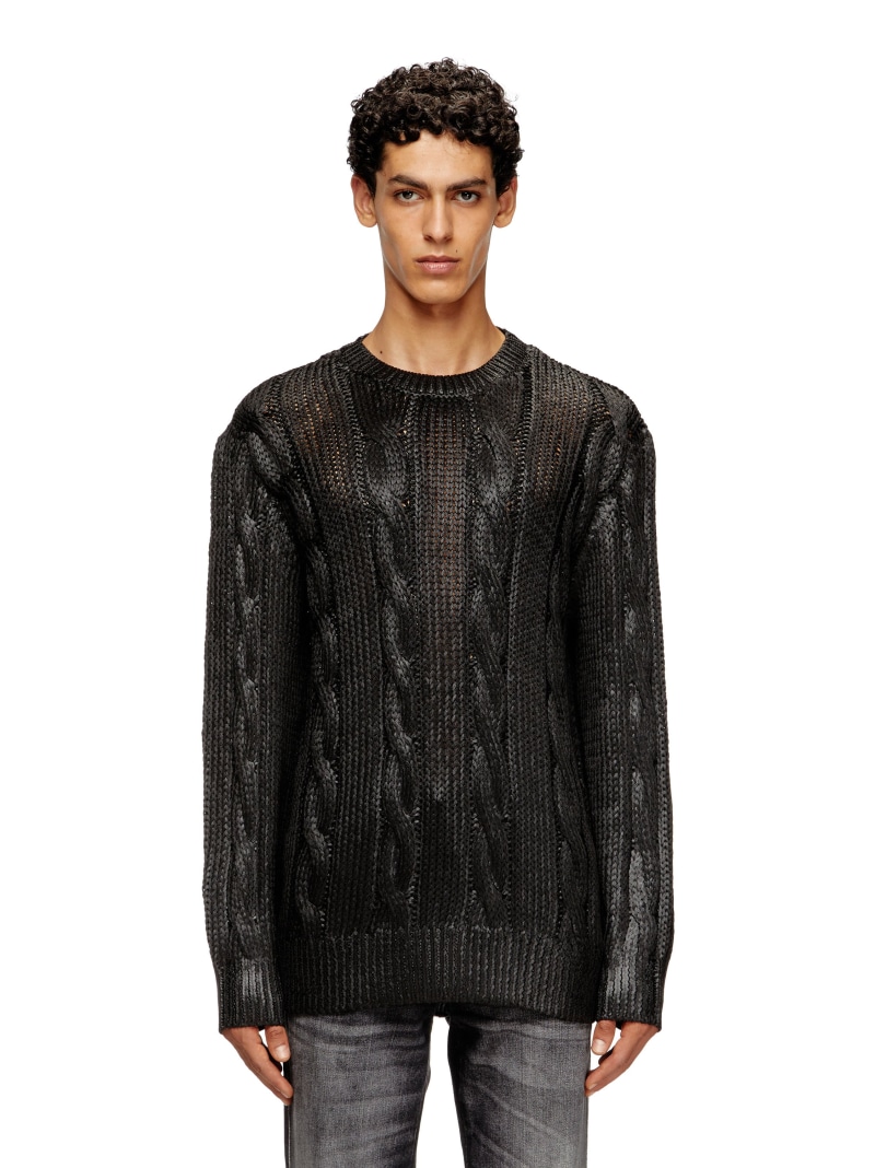 【SALE／40%OFF】DIESEL メンズ ティーシャツ編み物 K-MICHIU ディーゼル トップス 編み物 黒いこと【RBA_E】【貨物輸送無料】