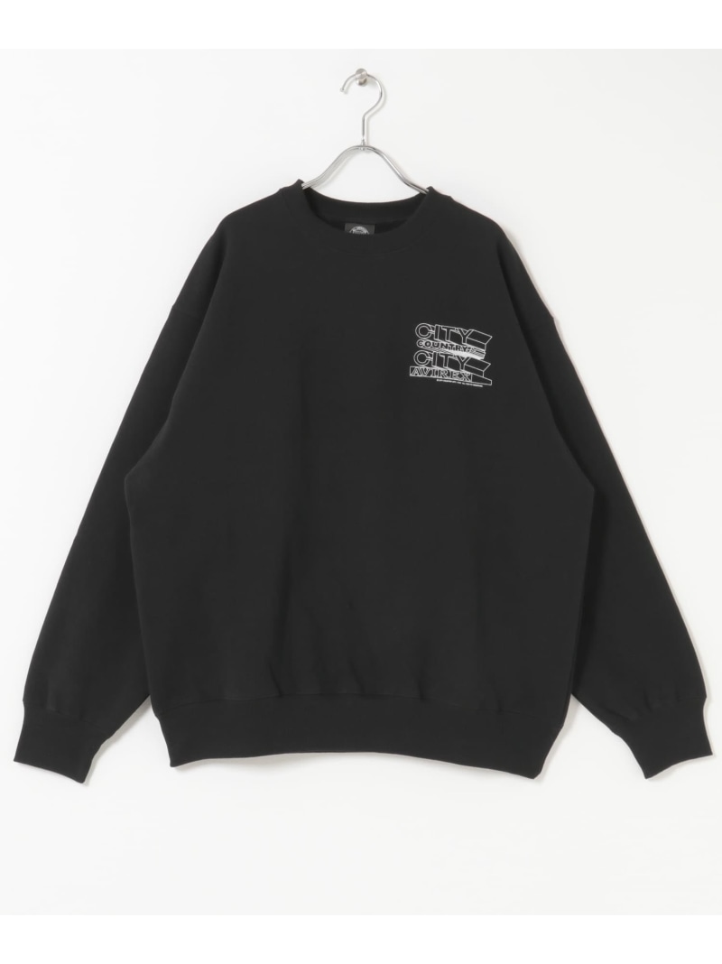【SALE／30%OFF】URBAN RESEARCH BUYERS SELECT CITY COUNTRY CITY CCC×AVIREX SWEAT SHIRT ユーアールビーエス トップス スウェット・トレーナー グレー ブラック【RBA_E】【送料無料】