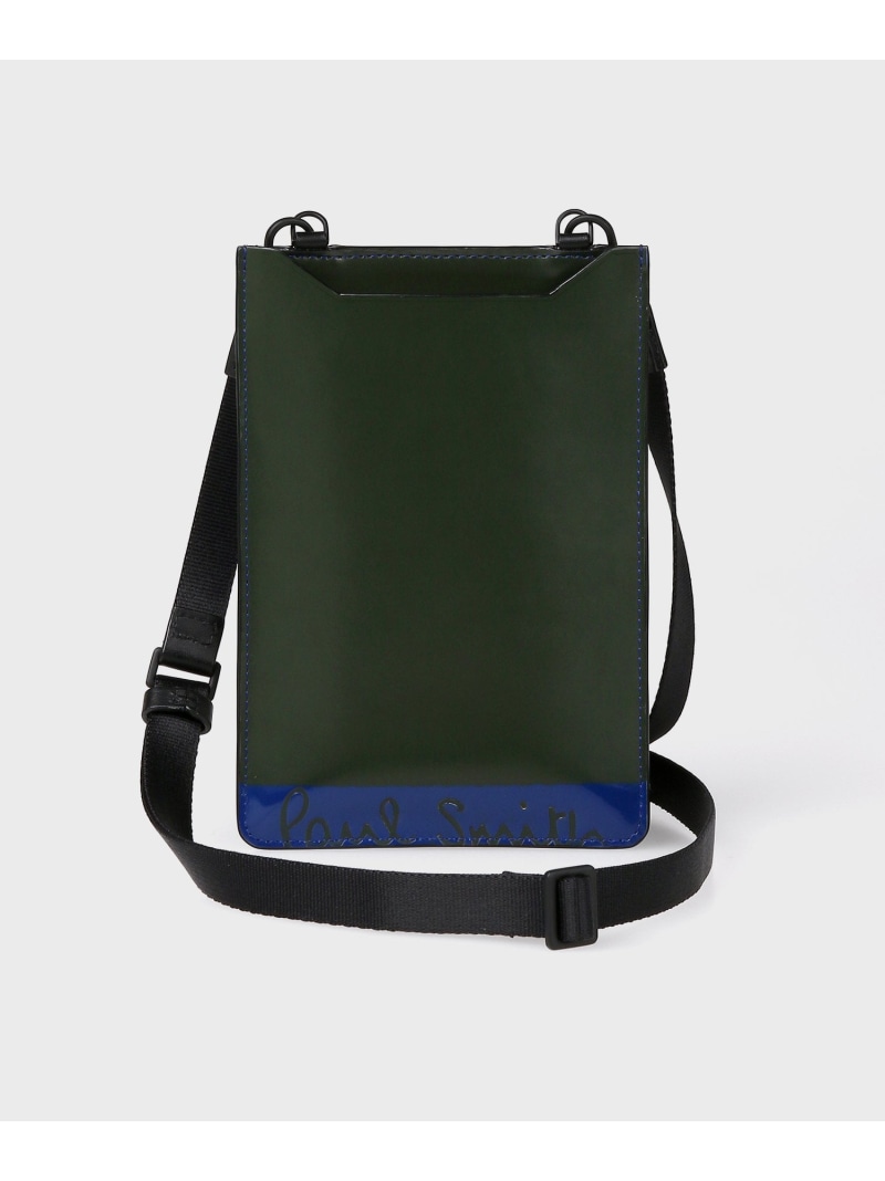 【SALE／30%OFF】Paul Smith 【公式】ブラッシュオフレザー ネックポーチ ポール・スミス　アウトレット 財布・ポーチ・ケース その他の財布・ポーチ・ケース カーキグリーン【RBA_E】【送料無料】｜ Fashion Men