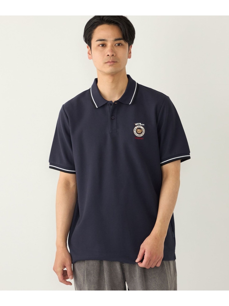 SHIPS Colors 《予約》SHIPS Colors:TeddyBear(R) コラボ ポロシャツ◆ シップス トップス ポロシャツ ブラウン ホワイト ネイビー ブラック【先行予約】*【送料無料】