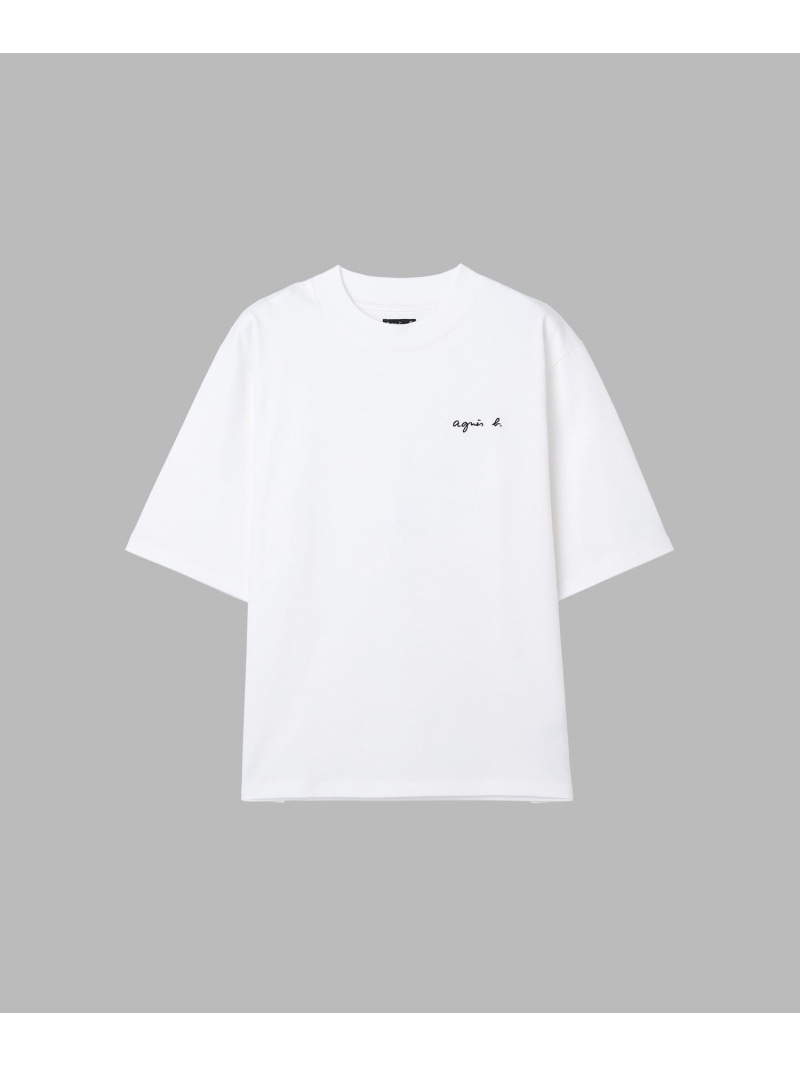 agnes b. HOMME メンズ ロゴ 刺繍 コットン 半袖 Tシャツ \"Horace\" アニエスベー トップス カットソー・Tシャツ ホワイト【送料無料】