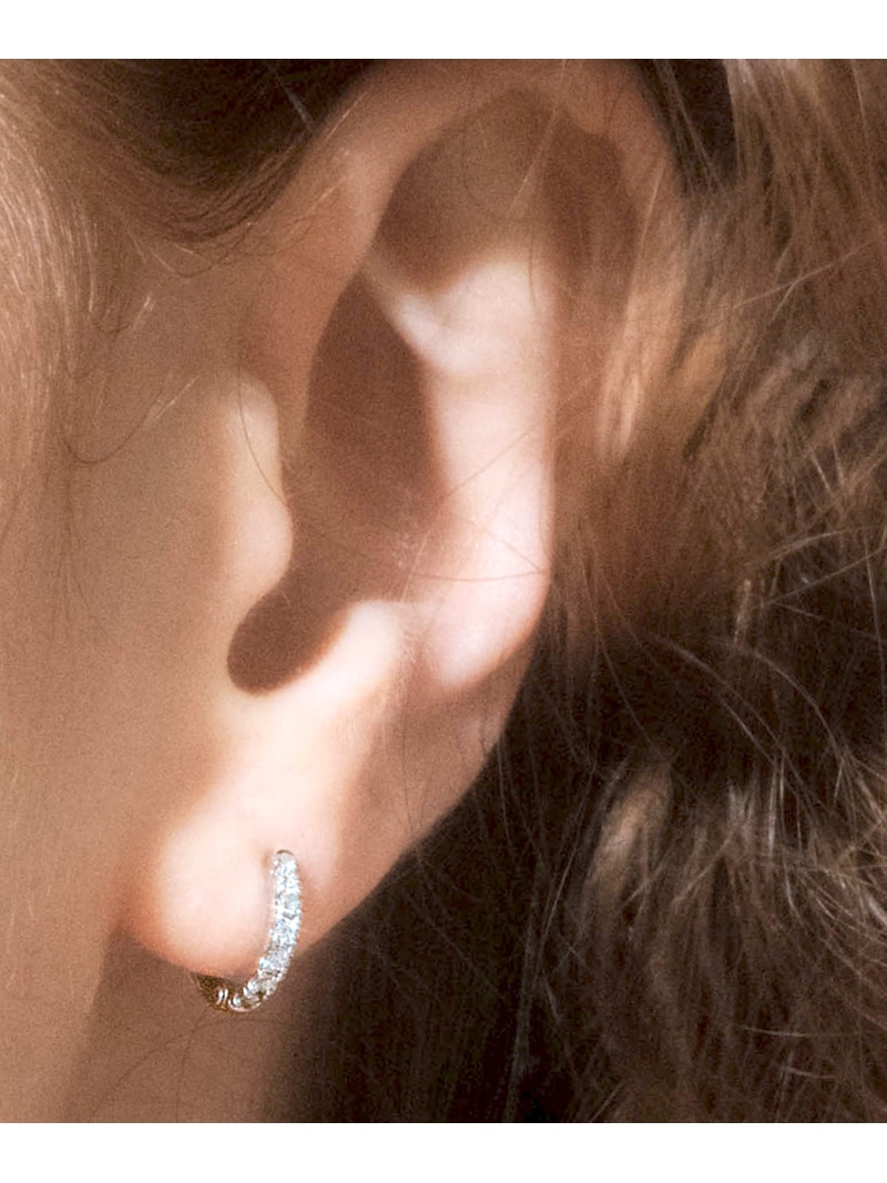 les bon bon les bon bon/two face diamond pierce single WG トゥーフェイスダイヤモンド ピアス 白いことゴールド 金剛石 K10 10K 宝飾品  華燭の典 寄り合い ユニ一発やる 日本製 ルボンボン BOB258W 差し上げ物  セットアップ七つ 付属品・【貨物輸送無料】 ジュエリー・アクセサリー-ピアス