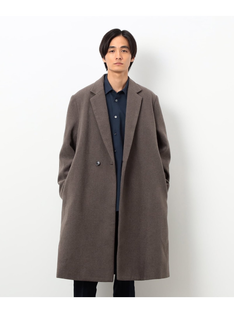 【SALE／46%OFF】COMME CA ISM 羊毛雑ぜ合わせる メルトン 虚蝉ダブル チェスターコート コムサイズム ジャケット・アウター チェスターコート カーキ緑であること 黒いこと【RBA_E】【貨物輸送無料】