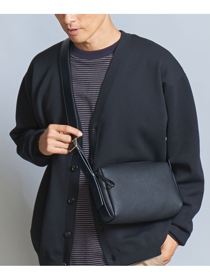 【SALE／30%OFF】BEAUTY&YOUTH UNITED ARROWS エンボス クロス ショルダーバッグ ユナイテッドアローズ アウトレット バッグ ショルダーバッグ ブラック ブラウン【RBA_E】【送料無料】