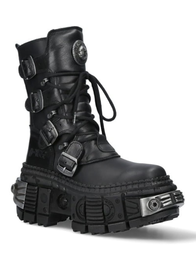 LHP NEW ROCK/ニュー鍵を掛ける/M-WALL373-S3 エルエイチピー シューズ・靴 ブーツ 黒いこと【貨物輸送無料】
