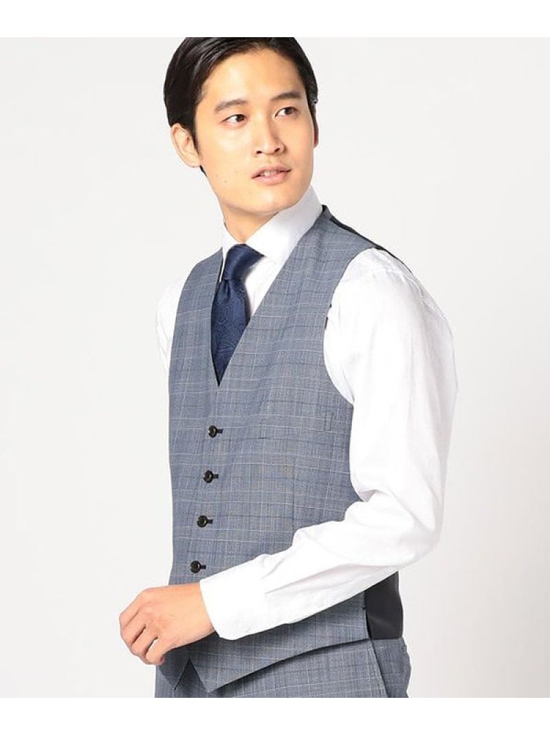 Crowded Closet 杢グレンチェックベスト ビギ メンズ