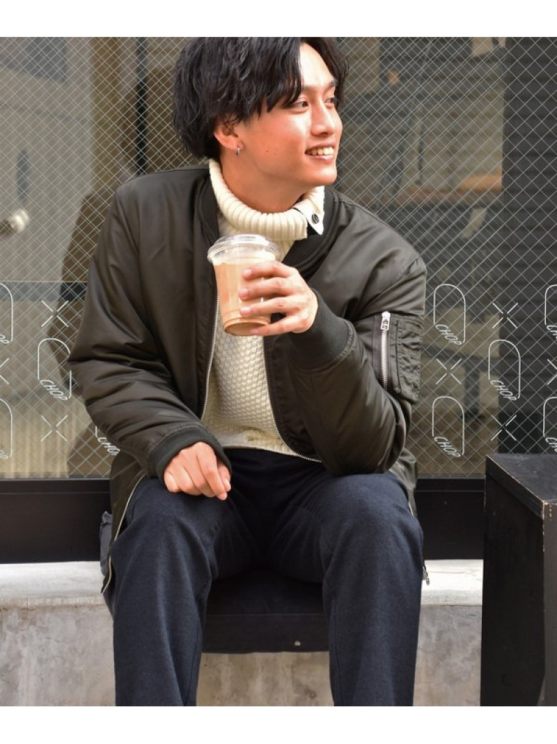 安い購入 Union Station フォースナイロン中綿ma 1 メンズ ビギ コート ジャケット ミリタリージャケット カーキ ブラック 史上最も激安 Brinksul Com Br