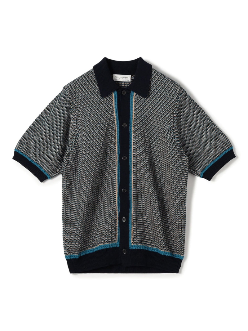 【SALE／30%OFF】TOMORROWLAND MEN TOMORROWLAND Tricot マーセライズコットン ハーフスリーブニット トゥモローランド トップス ニット ブルー ブラック ブラウン【RBA_E】【送料無料】