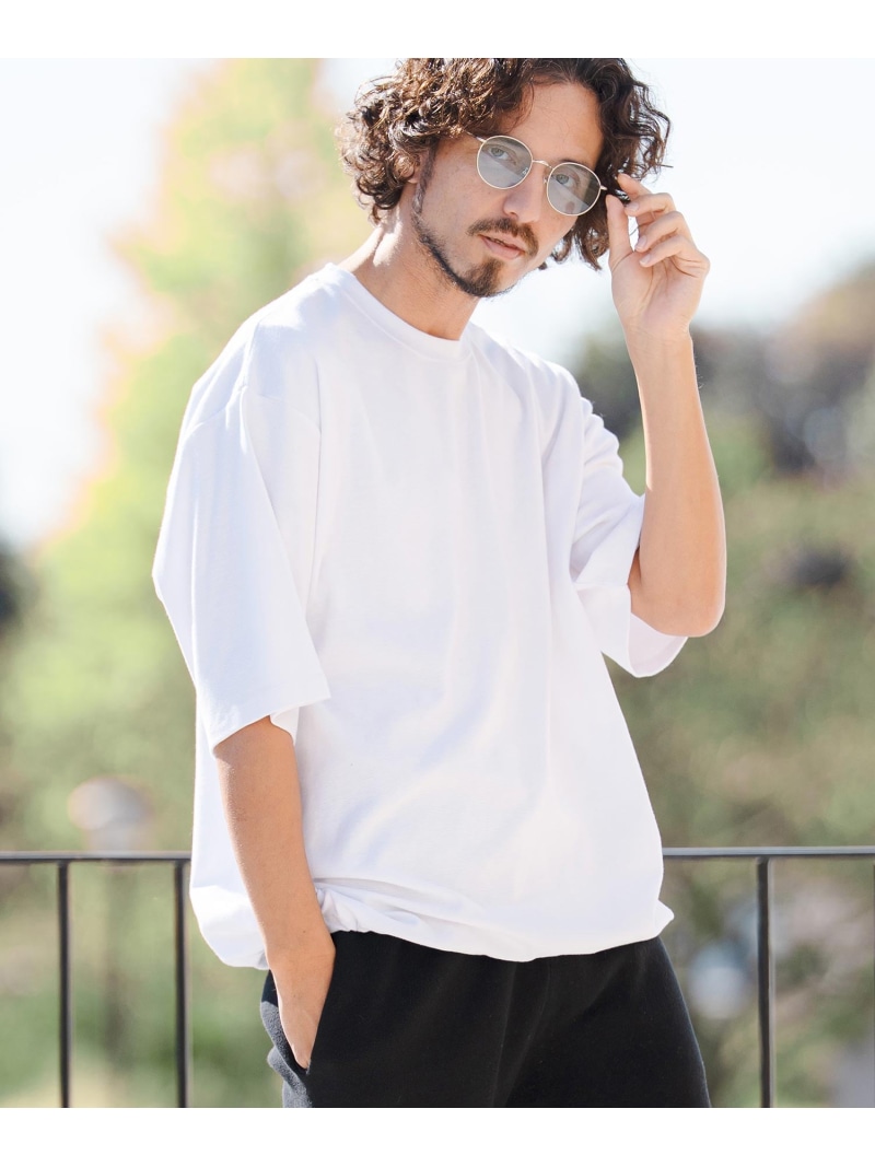 CAMBIO mt10145- Span Fraise Drawstring Hem Tee 大層らしい大いさティーシャツ カンビオ トップス カットソー・ティーシャツ 黒いこと 薄墨色 白いこと【貨物輸送無料】 トップス-Tシャツ・カットソー-メンズファッション