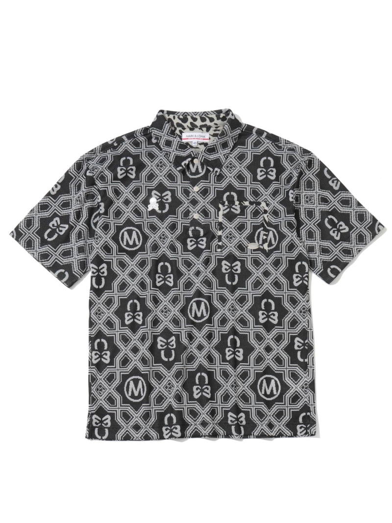 MARK \u0026 LONA Dominant Mesh Shirt ｜ MEN マークアンドロナ トップス スポーツシャツ 黒いこと【貨物輸送無料】