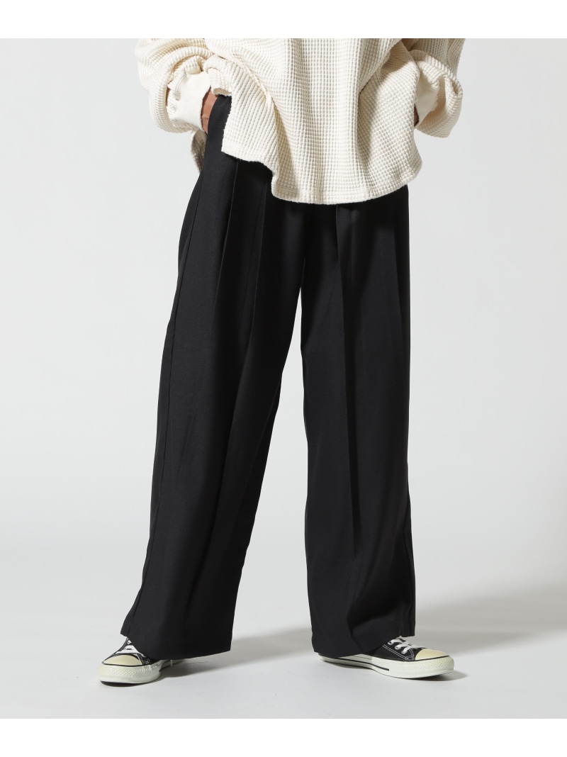 GARDEN TOKYO Toironier/トワロニエ/2Tuck Wide Pants ガーデン パンツ その他のパンツ ブラック【送料無料】