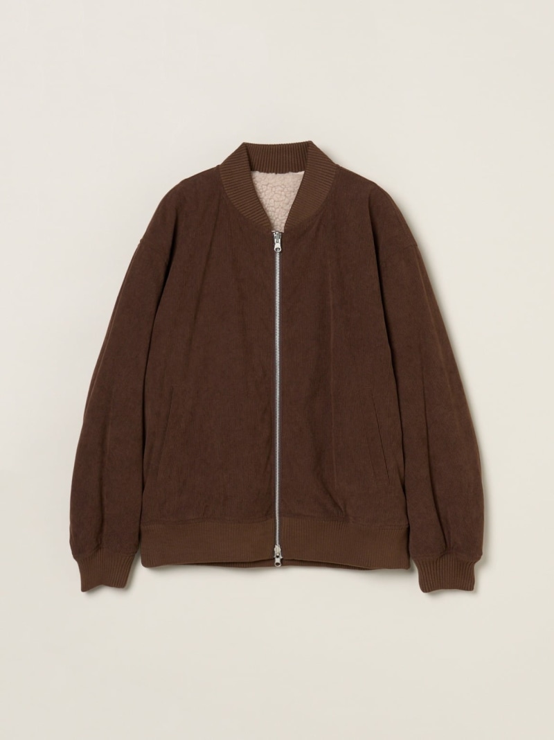 【SALE／50%OFF】three dots Mens ecopel boa reversible blouson スリードッツ ジャケット・アウター その他のジャケット・アウター ベージュ ネイビー【RBA_E】【送料無料】