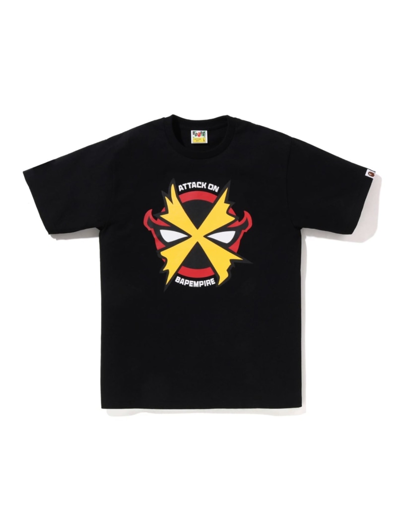 A BATHING APE BAPEMAN X TEE ア ベイシング エイプ トップス カットソー・Tシャツ ブラック ホワイト【送料無料】｜ Fashion Men