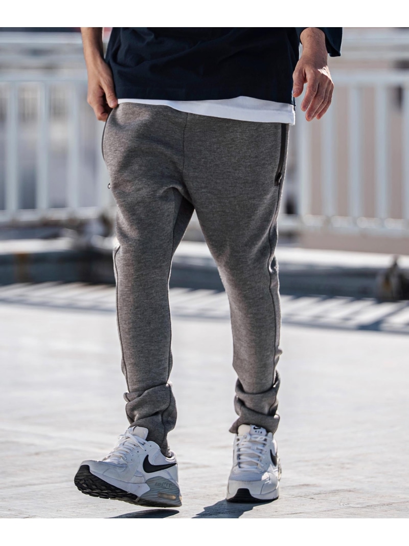 CAMBIO mp14535-Waterproof Zipper Cardboard Knit Pants ダンボールニットパンツ カンビオ パンツ その他のパンツ ブラック グレー【送料無料】｜ Fashion Men