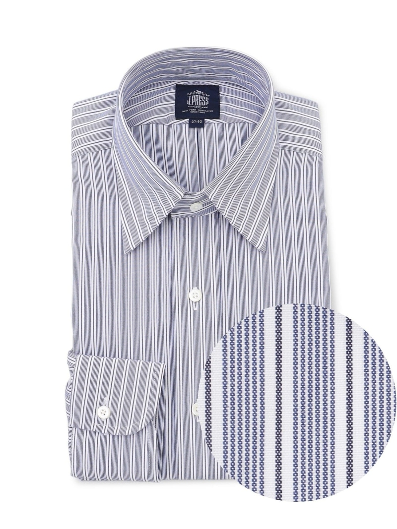 J.PRESS 【PREMIUM PREATS / 形態安定】イングリッシュストライプ ドレスシャツ / レギュラー ジェイプレス トップス シャツ・ブラウス ネイビー【送料無料】 15,048円