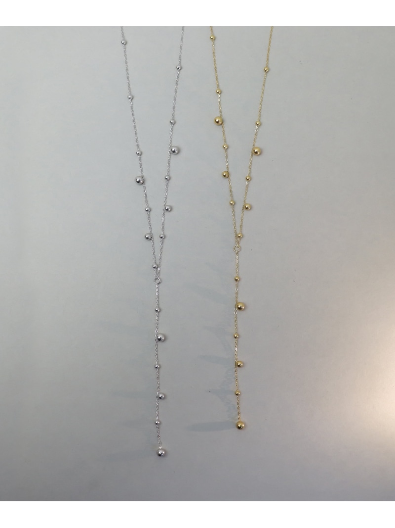 ieLS 「ieLS」ステンレス Y字ボールネックレス クークロワッサン アクセサリー・腕時計 ネックレス ゴールド シルバー【送料無料】