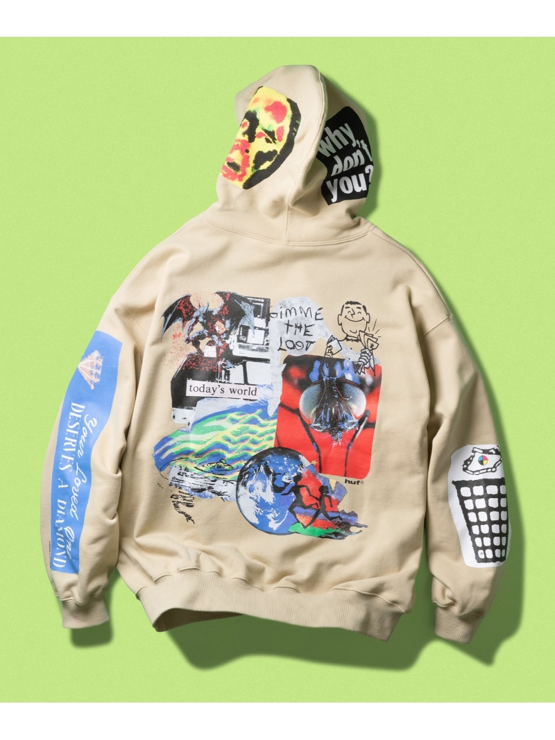 HUF GIMME THE LOOT HOODIE / HUF ハフ パーカー ハフ トップス パーカー・フーディー ブラック【送料無料】