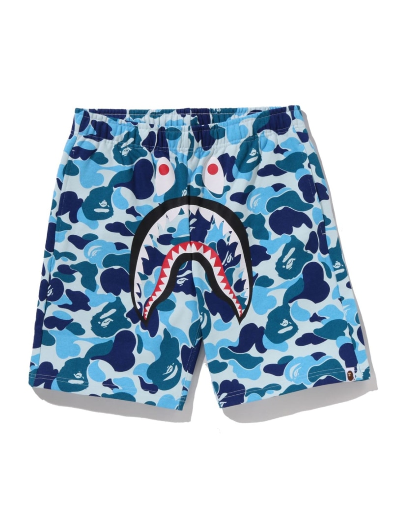 A BATHING APE ABC CAMO SHARK SWEAT SHORTS ア ベイシング エイプ パンツ ジャージ・スウェットパンツ グリーン ピンク ブルー【送料無料】