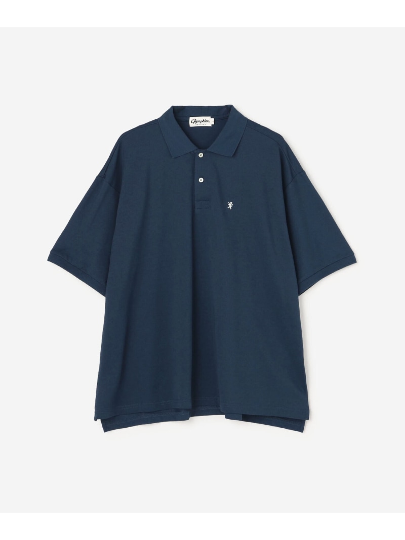 Bshop Gymphlex ｜ ご機嫌ゲージ鹿の子 スポーツシャツ MEN 主教 トップス スポーツシャツ 青み 黒いこと【貨物輸送無料】