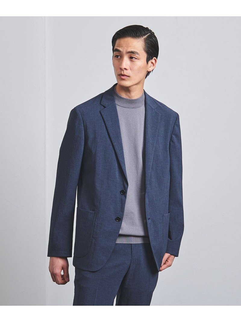 UNITED ARROWS リネンライク シングル2ボタン ジャケット COZY 