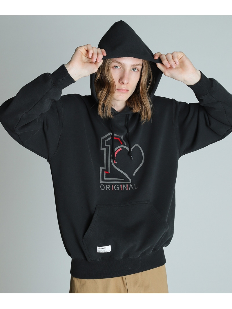 【SALE／40%OFF】Schott ORIGINAL HEART HOODED SWEAT/オリジナルハート パーカー ショット トップス パーカー・フーディー ネイビー ブラウン ブラック【RBA_E】【送料無料】 7,920円