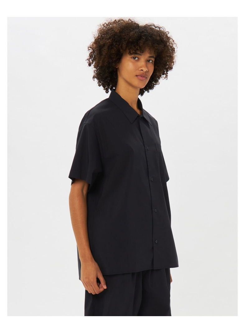 Bshop NEUTRALWORKS. ｜ ショートスリーブシャツ HERMIA MEN 司教 トップス プルオーバー・トップ 黒いこと【貨物輸送無料】 カジュアルシャツ-トップス