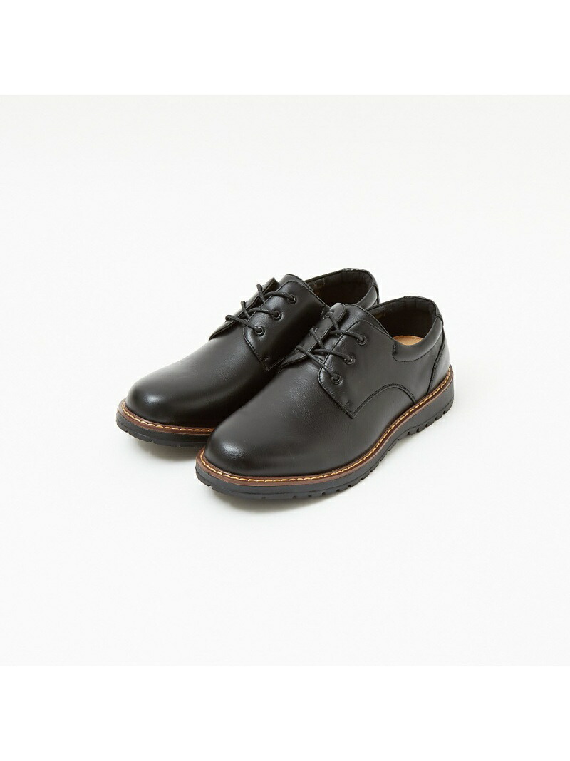 ABAHOUSE LASTWORD ブラックレザー タンクソールシリーズ【プレーントゥ / Uチップオックスフ アバハウス シューズ・靴 スニーカー ブラック【送料無料】