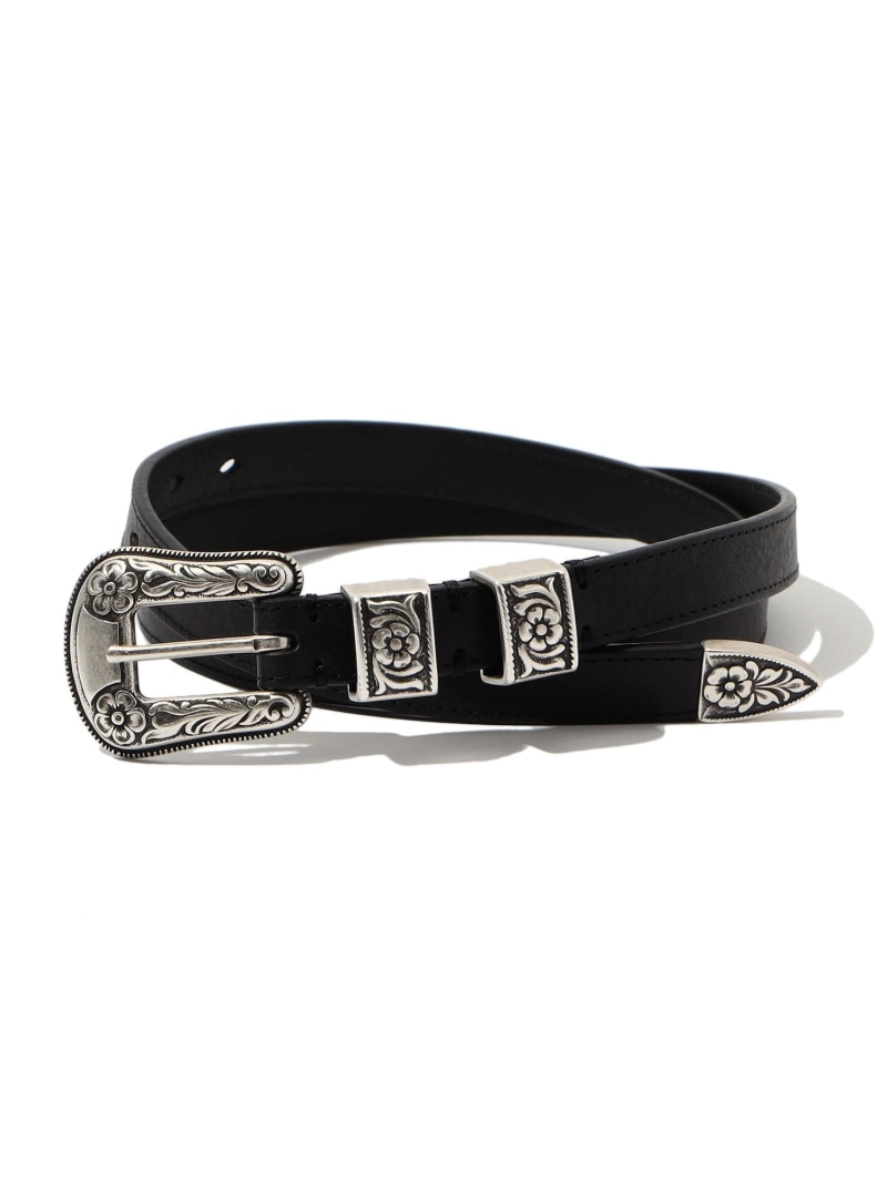 TOMORROWLAND GOODS J&M DAVIDSON WESTERN BUCKLE 20MM トゥモローランド ファッション雑貨 ベルト ブラック【送料無料】