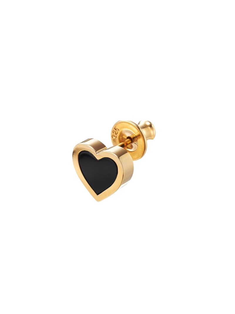 JUSTIN DAVIS 【堅苦しさ】【ジャスティン デイビス】BLACK HEART ピアス ジャスティン デイビス 付属品・ウオッチ ピアス ゴールド 黒いこと【此れから取っておく】*【貨物輸送無料】