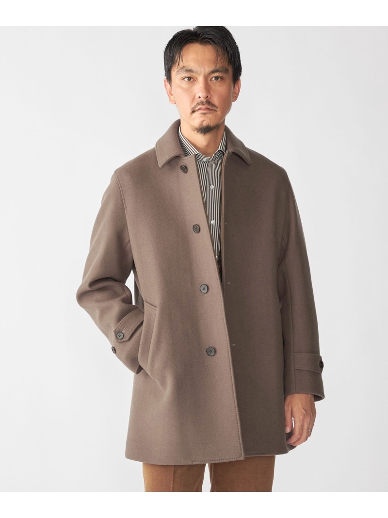 SHIPS MEN SHIPS: SUPER 140's メルトン カーコート シップス ジャケット・アウター カバーオール・ワークジャケット ネイビー ブラウン【送料無料】