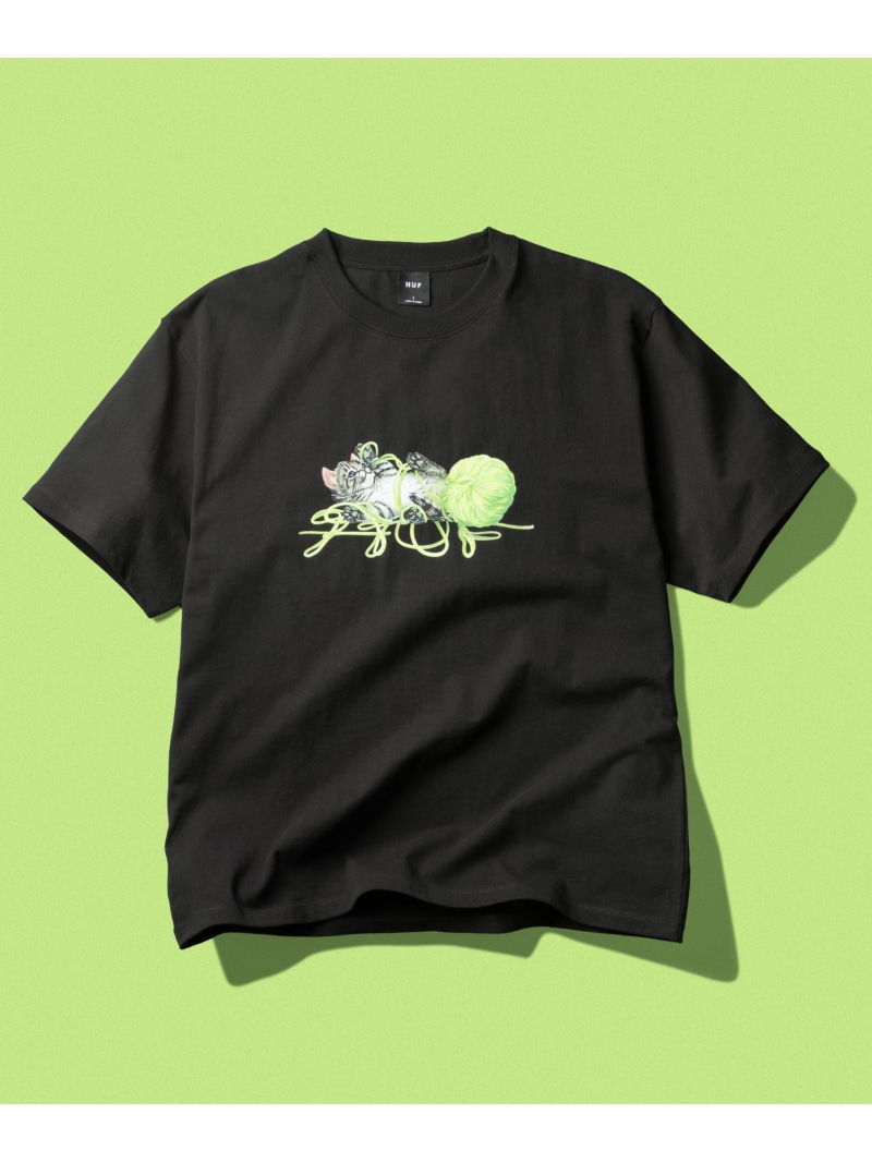 HUF PAWS TEE / HUF ハフ Tシャツ ハフ トップス カットソー・Tシャツ ブラック グレー【送料無料】
