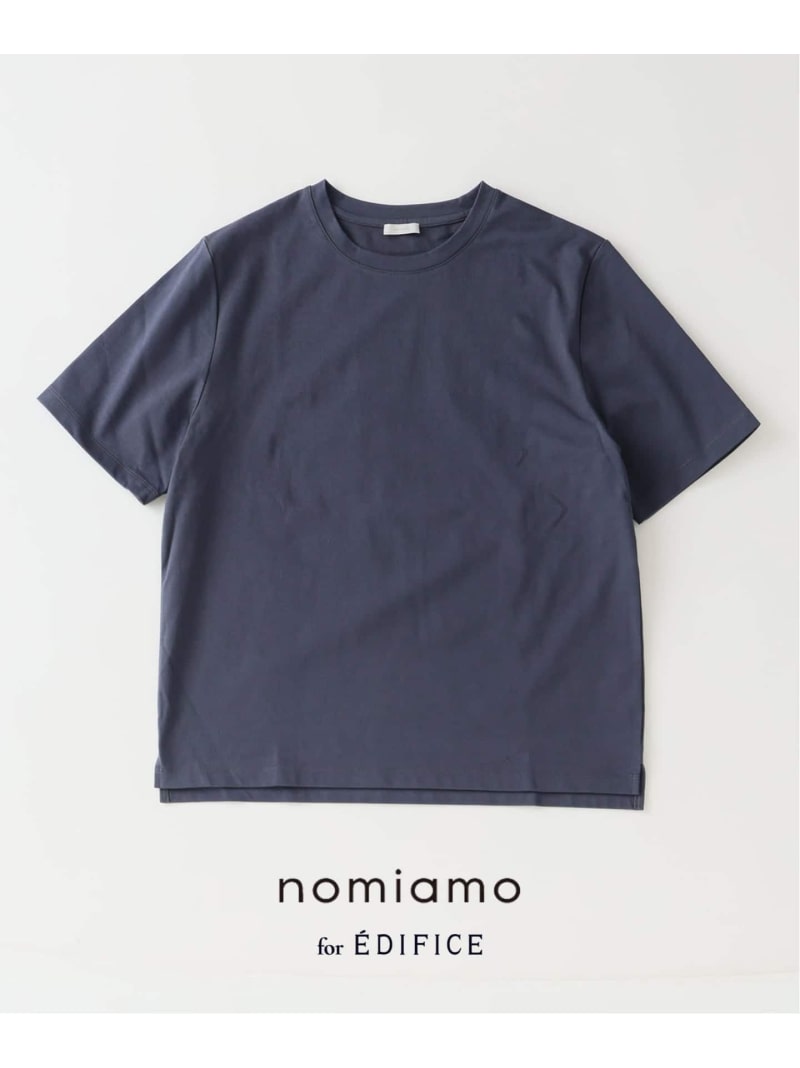 EDIFICE nomiamo (ノミアモ) 別注 スヴィンコットン クルーネック Tシャツ エディフィス トップス カットソー・Tシャツ グレー カーキグリーン ホワイト【送料無料】