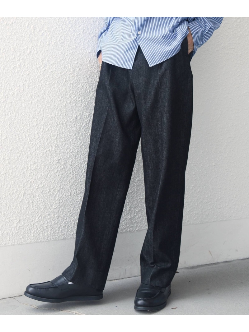 SHIPS any SHIPS any:＜洗濯機可能＞ステイカラー デニムライク リラックス パンツ(セットアップ対応)◆ シップス パンツ ジーンズ・デニムパンツ ネイビー グレー【先行予約】*【送料無料】｜ Fashion Men